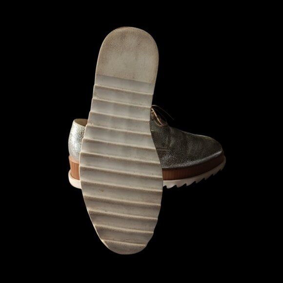 Treasure & Bond Metallic Silver Platform  Women’s 7 Oxford Shoes Chunky Sole - Picture 9 of 13